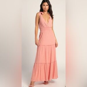 Lulus Swiss Dot Maxi Dress- NWT- M